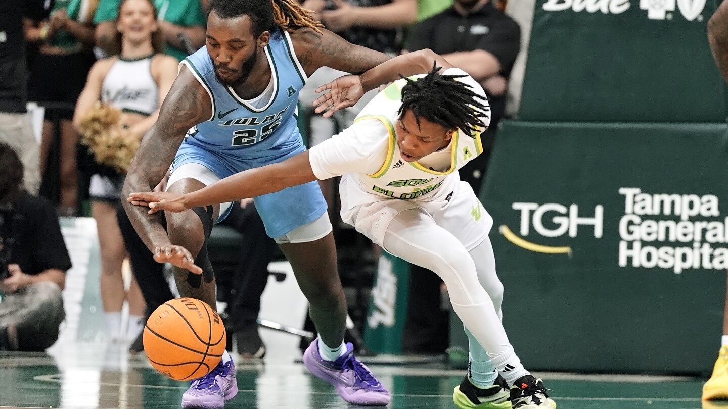 No. 24 South Florida beats Tulane 85 72 extends winning streak to